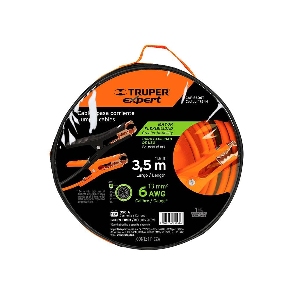 สายพ่วงแบตเตอรี่รถยนต์ TRUPER 17544 6A 11.5 ฟุต