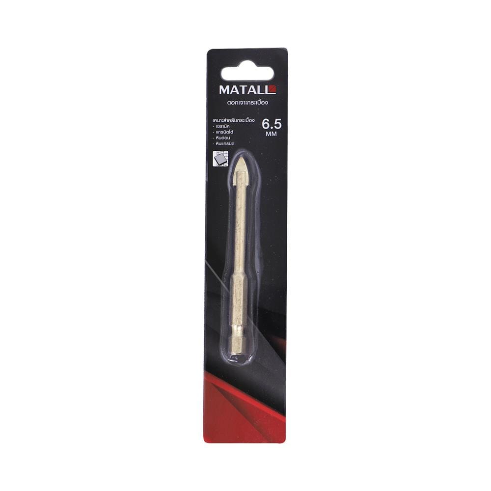 ดอกเจาะกระเบื้อง MATALL DRILL BIT FOR TILE 6.5 6.5X80 มม.