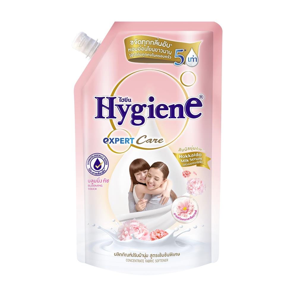 รีฟิลน้ำยาปรับผ้านุ่ม HYGIENE 480 มล. บลูมมิ่ง ทัช