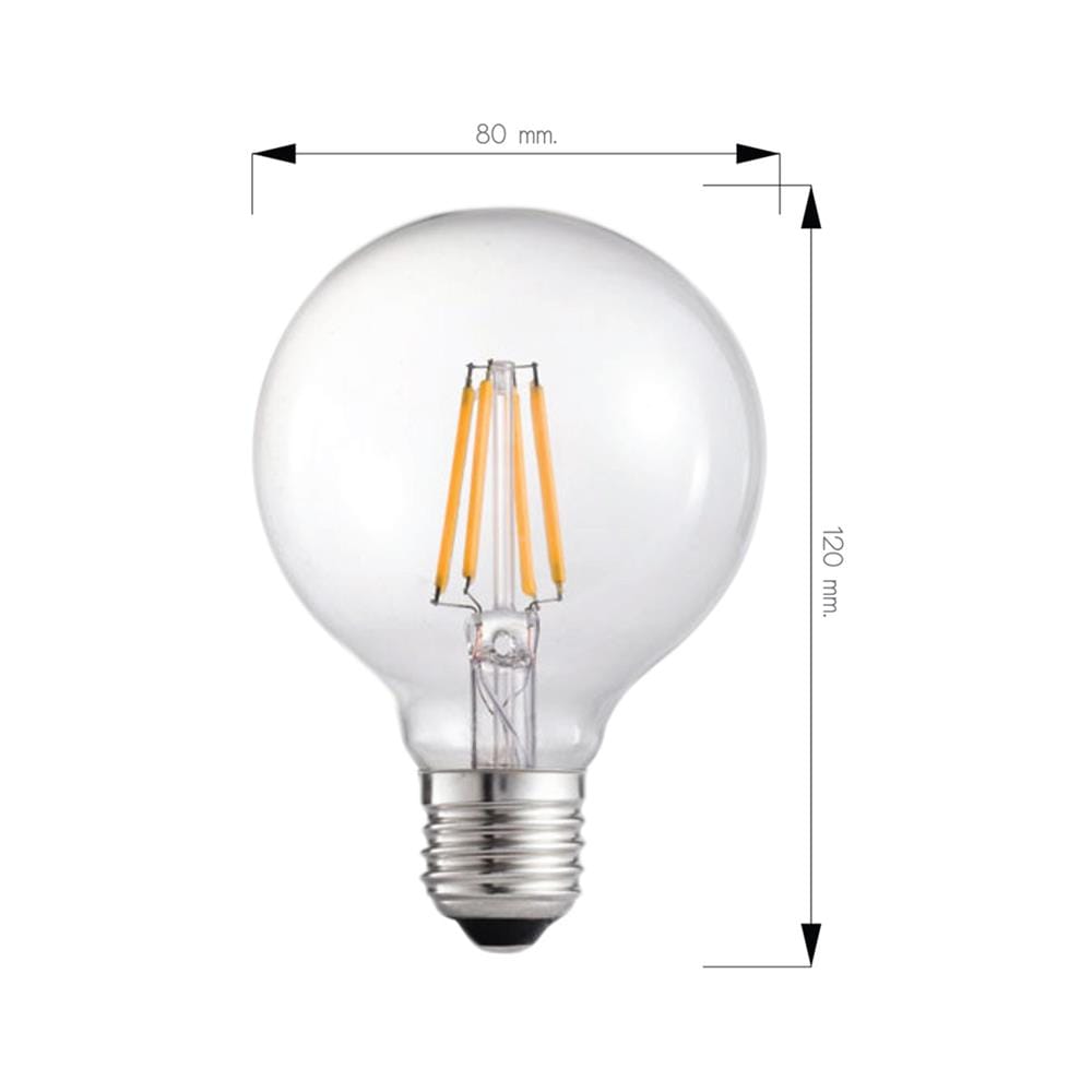 หลอด LED NAGAS FILAMENT G80 4 วัตต์ WARMWHITE E27