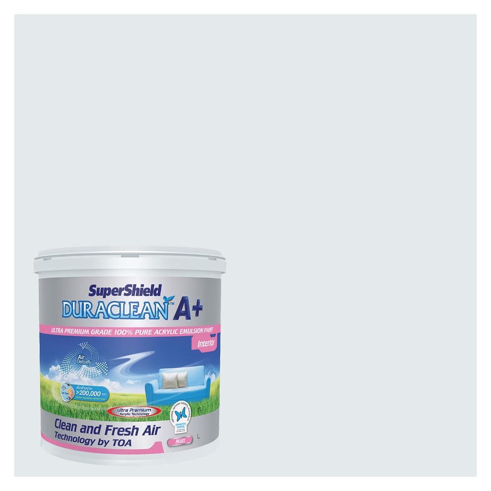 สีน้ำทาภายใน TOA SUPERSHIELD DURACLEAN A PLUS #7300 สี JET STREAM ด้าน 2.5 แกลลอน