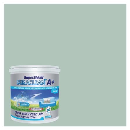 สีน้ำทาภายใน TOA SUPERSHIELD DURACLEAN A PLUS #8354 สี SOFT SPRUCE กึ่งเงา 2.5 แกลลอน_0
