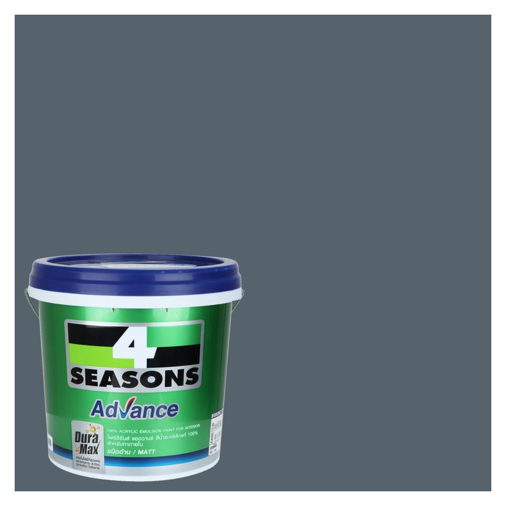 สีน้ำทาภายใน ชนิดด้าน TOA 4 SEASONS ADVANCE BASE D 8262 สี BLUE LAKE 9 ลิตร