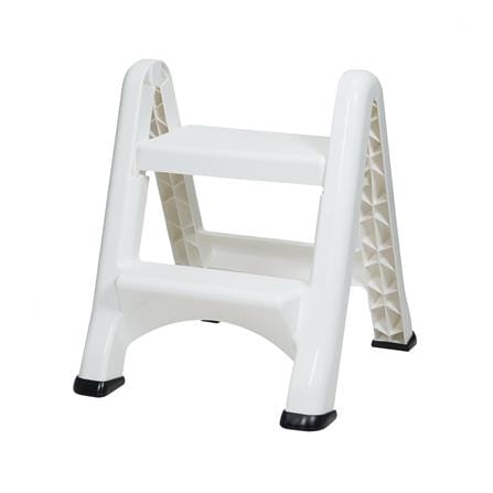 PLASTIC 2-STEP STOOL MATALL WHITE
