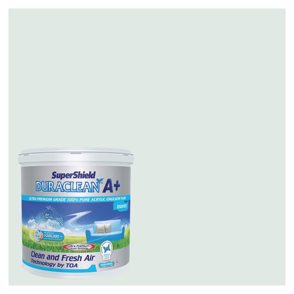 สีน้ำทาภายใน TOA SUPERSHIELD DURACLEAN A PLUS #7484 สี BAY CRUISE กึ่งเงา  2.5 แกลลอน