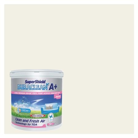สีน้ำทาภายใน TOA SUPERSHIELD DURACLEAN A PLUS #8484 สี PALE FACE ด้าน 2.5 แกลลอน_0