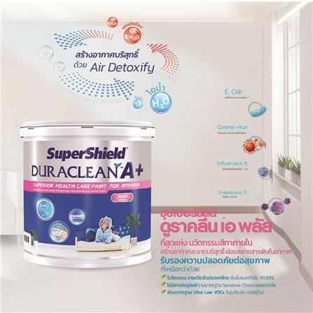 สีน้ำทาภายใน TOA SUPERSHIELD DURACLEAN A PLUS #8791 สี WARM CREAM ด้าน 2.5 แกลลอน_3