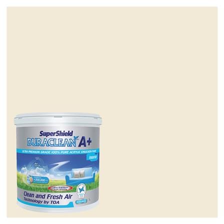 สีน้ำทาภายใน TOA SUPERSHIELD DURACLEAN A PLUS #8516 สี COTTAGE WHITE กึ่งเงา 2.5 แกลลอน