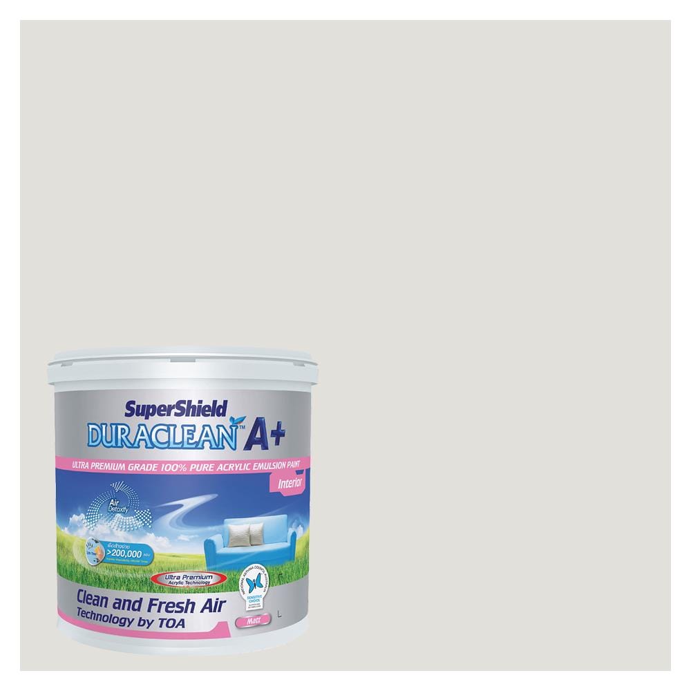 สีน้ำทาภายใน TOA SUPERSHIELD DURACLEAN A PLUS #8300 สี SNOWFLAKE CONFETTI ด้าน 2.5 แกลลอน