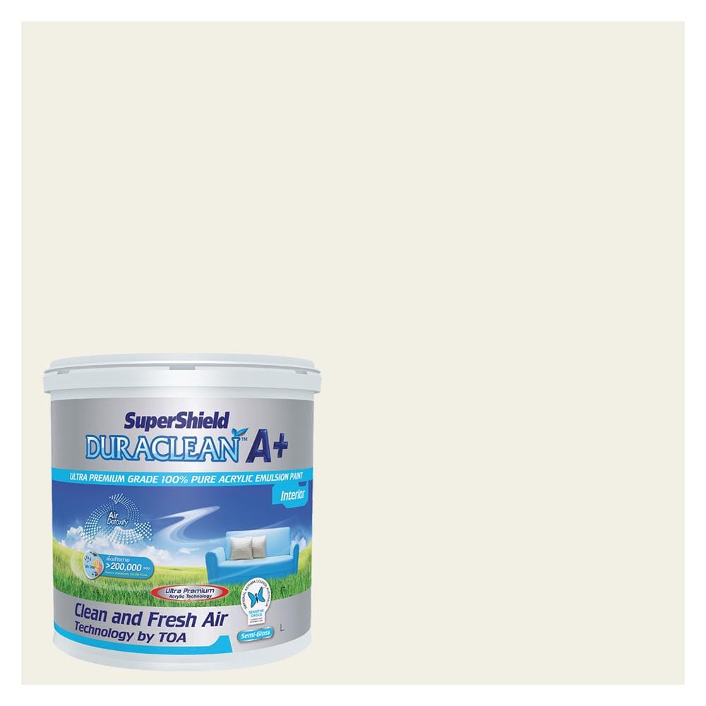 สีน้ำทาภายใน TOA SUPERSHIELD DURACLEAN A PLUS #8484 สี PALE FACE กึ่งเงา 2.5 แกลลอน