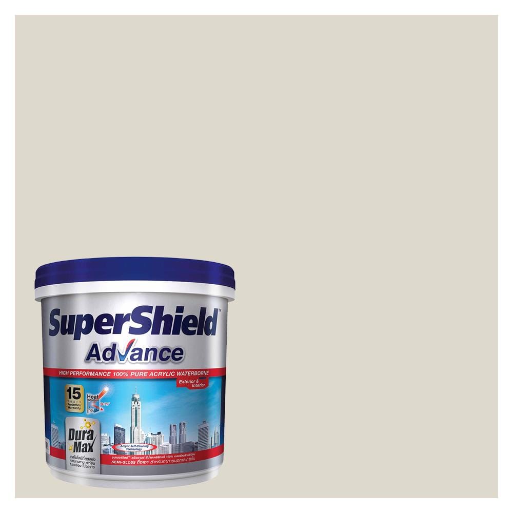 สีน้ำทาภายนอก ชนิดกึ่งเงา TOA SUPERSHIELD ADVANCE 8443 สี GREY PLUME 9 ลิตร