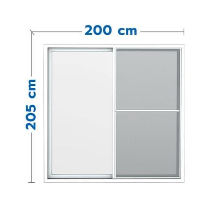 ประตูบานเลื่อน UPVC S-S HOFFEN PRO 200X205 ซม. สีขาว
