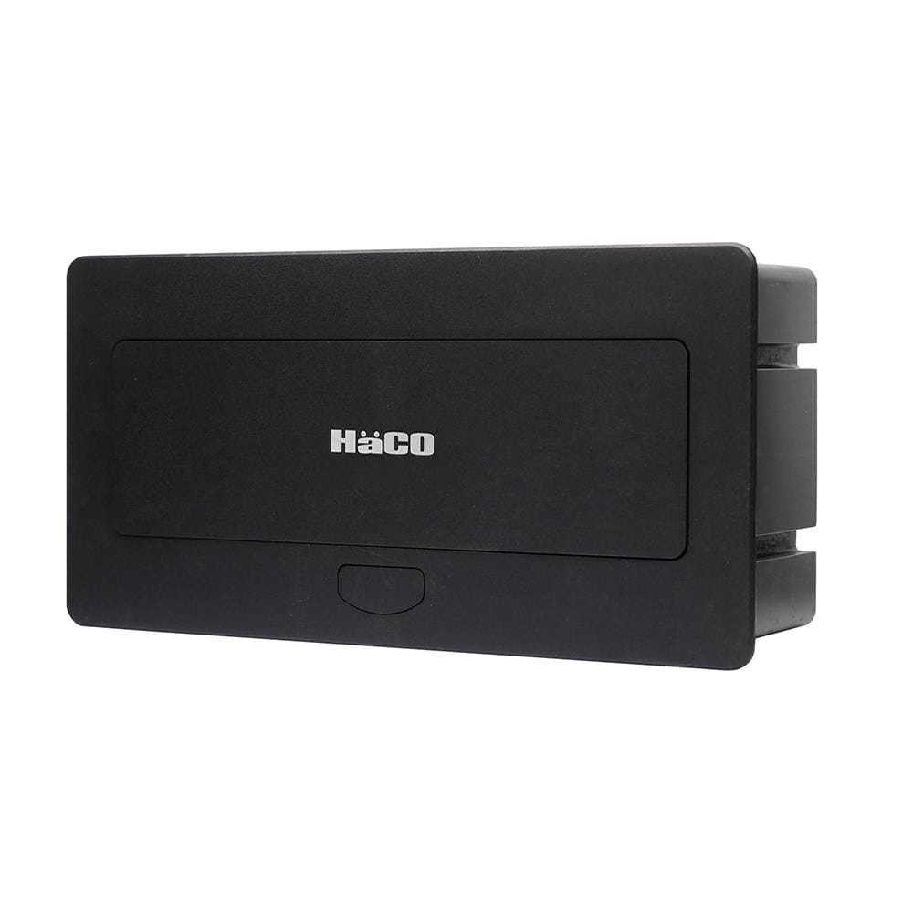 ชุดเต้ารับฝังพื้นอะลูมิเนียม HACO 6 ช่อง HACO HTT-516B/P-E2 สีดำ