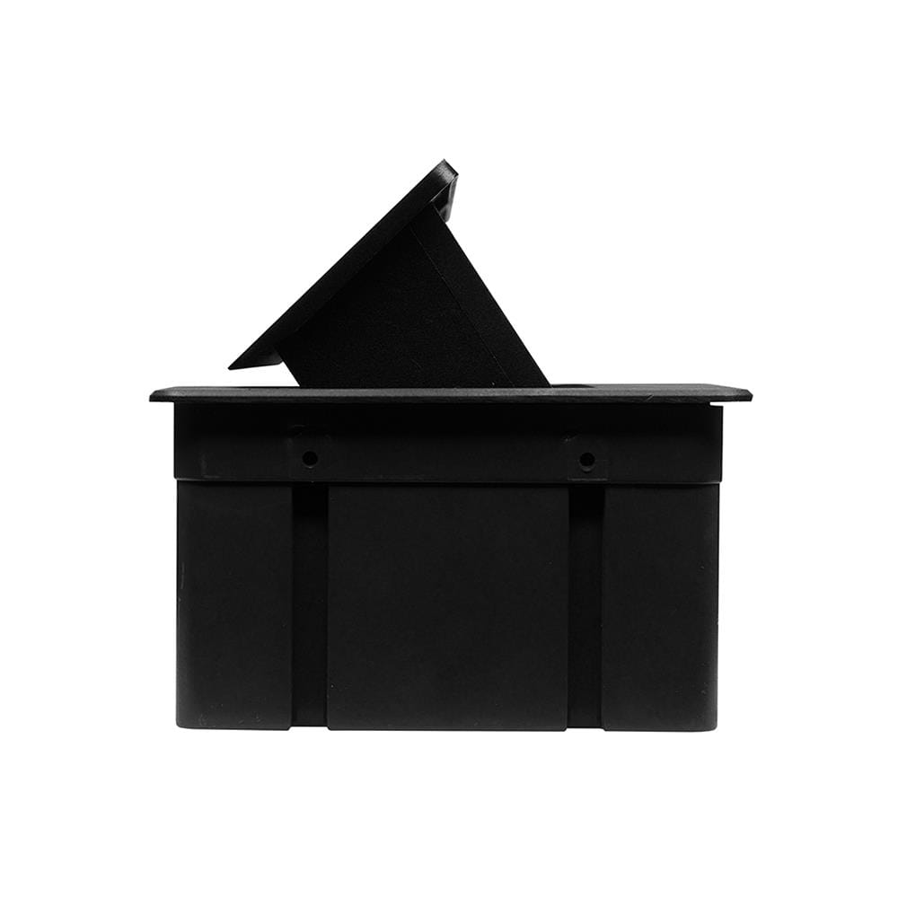 ชุดเต้ารับฝังพื้นอะลูมิเนียม HACO 6 ช่อง HACO HTT-516B/P-E2 สีดำ