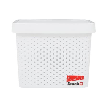 กล่องฝาปิด STACKO BALM M 22x31.6x25 ซม. สีขาว
