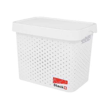 กล่องฝาปิด STACKO BALM M 22x31.6x25 ซม. สีขาว_1