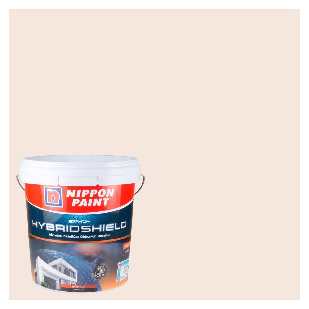 สีน้ำทาภายนอก NIPPON PAINT HYBRIDSHIELD สี PINK CLOUD #NPOW1037P กึ่งเงา 2.5 แกลลอน