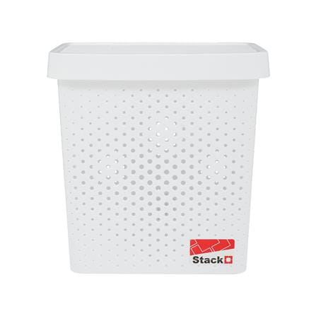 กล่องฝาปิด STACKO BALM L 22x31.6x33 ซม. สีขาว_0