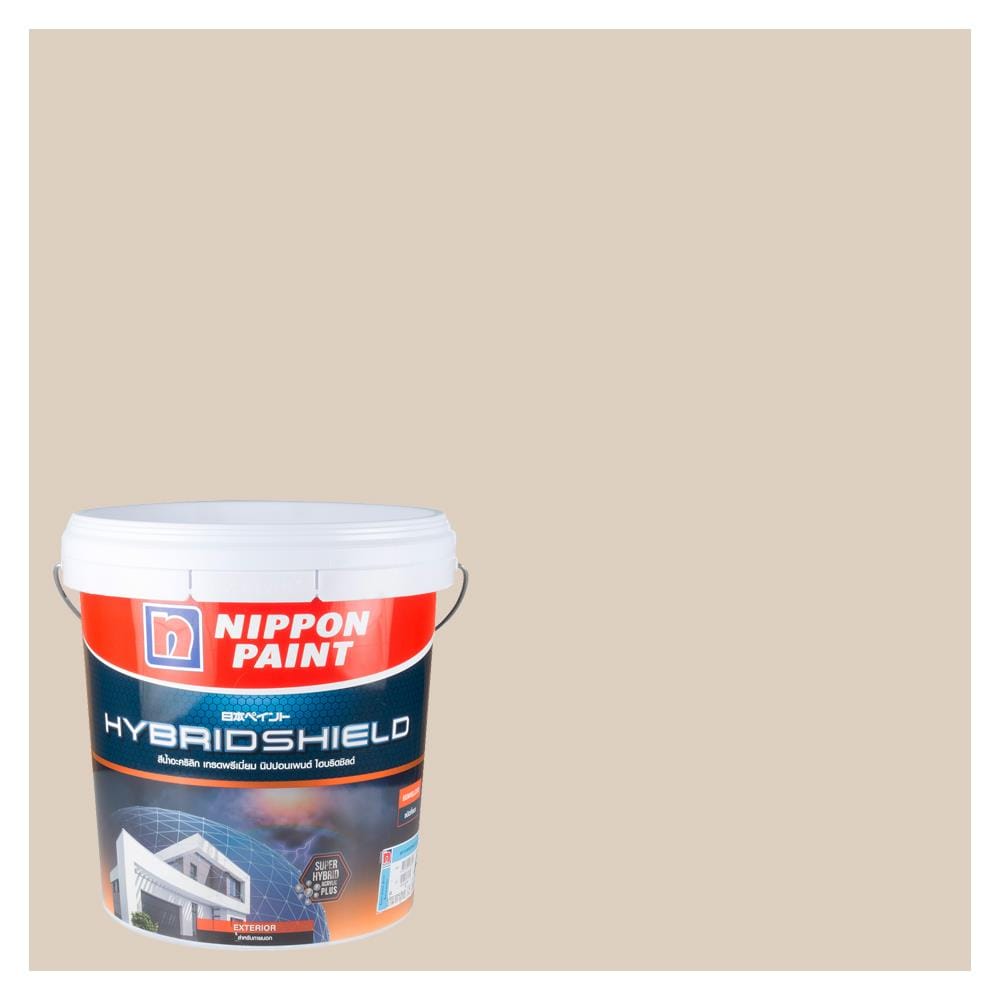 สีน้ำทาภายนอก NIPPON PAINT HYBRIDSHIELD สี WALL ARTE #NPN1865P กึ่งเงา 2.5 แกลลอน