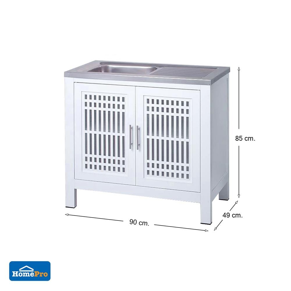 ตู้ตั้งพื้น CABIN GROOVE-ECO 1หลุม 1ที่พัก สีขาว