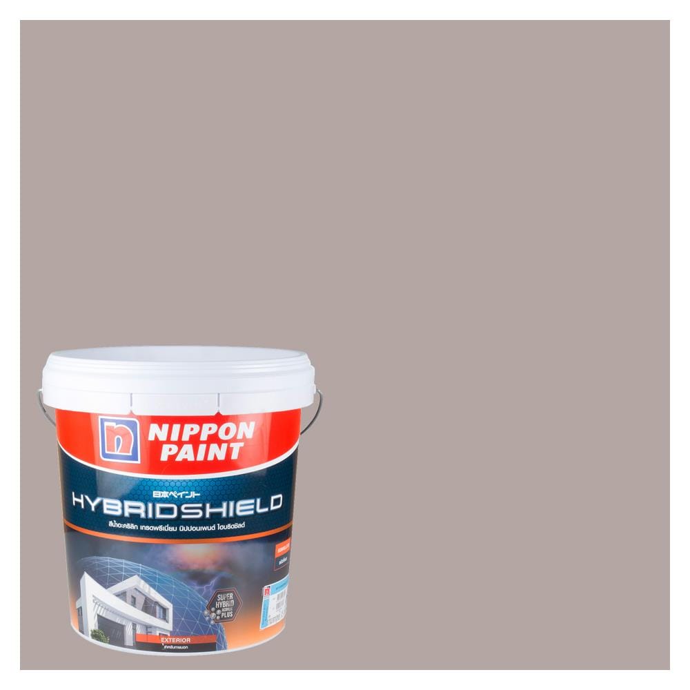 สีน้ำทาภายนอก NIPPON PAINT HYBRIDSHIELD สี GARDEN DUST #NPN1913P กึ่งเงา 2.5 แกลลอน