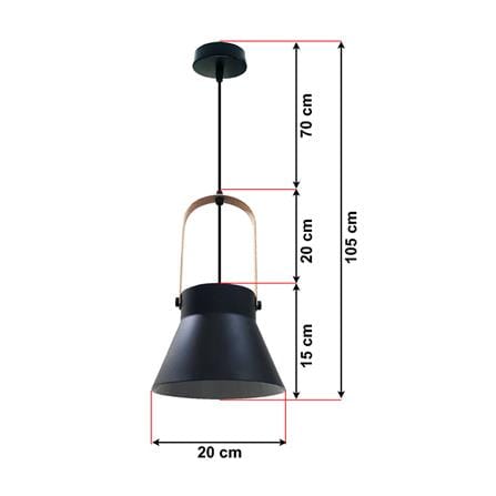 ไฟช่อ CARINI HG-33002/1 1 หัว สีดำ_4