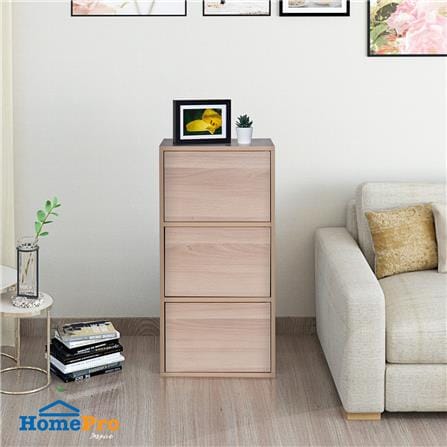 ตู้เตี้ยบานเปิด 3 บาน FURDINI FINN 40 ซม. สีไวท์โอ๊ค_7