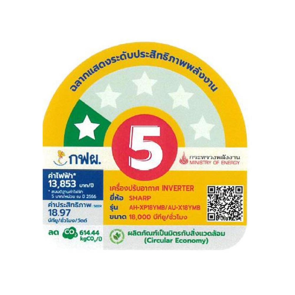 แอร์ผนัง SHARP AH/AU- XP18YMB 18000 บีทียู อินเวอร์เตอร์
