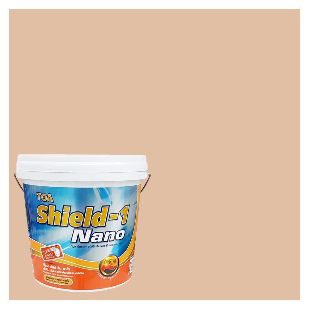สีน้ำทาภายใน ชนิดกึ่งเงา TOA SHIELD-1 NANO BASE B 8602 สี FACE OF INNOCENCE 9 ลิตร