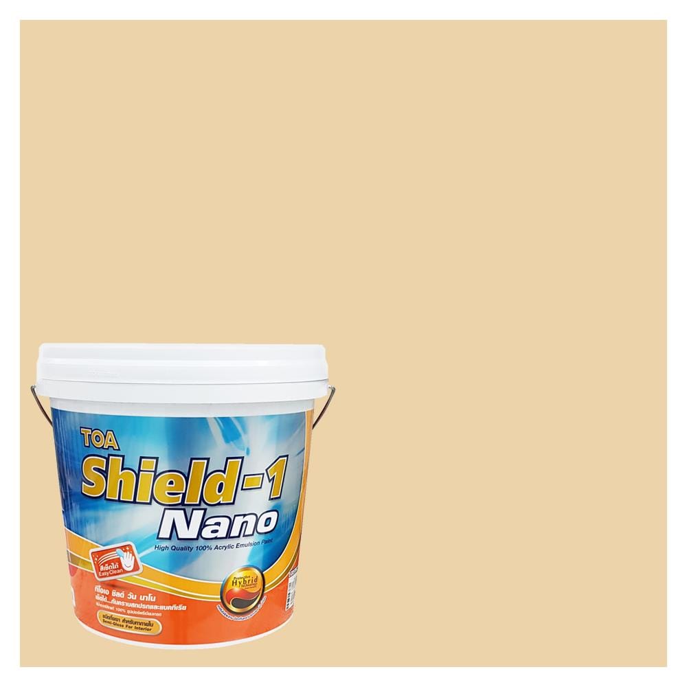 สีน้ำทาภายใน ชนิดกึ่งเงา TOA SHIELD-1 NANO BASE A 8522 สี SKIN LIGHT 9 ลิตร
