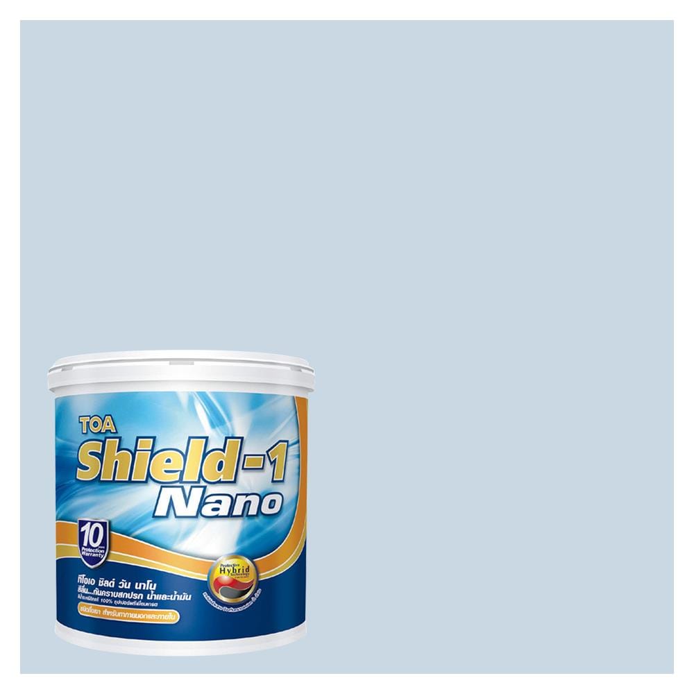สีน้ำทาภายนอก TOA SHIELD-1 NANO 7307 สี PRECIOUS DEW DROP กึ่งเงา 2.5 แกลลอน