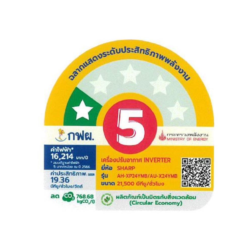 แอร์ผนัง SHARP AH/AU- XP24YMB 21500 บีทียู อินเวอร์เตอร์