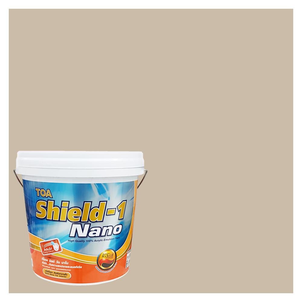 สีน้ำทาภายใน ชนิดกึ่งเงา TOA SHIELD-1 NANO BASE B 8457 สี BAMBOO BEACH 9 ลิตร