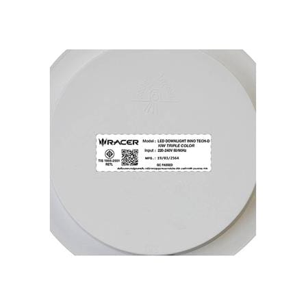 ดาวน์ไลท์ LED RACER INNO TECH-D 4 นิ้ว 10 วัตต์ DAYLIGHT/COOL WHITE/WARM WHITE สีขาว_5