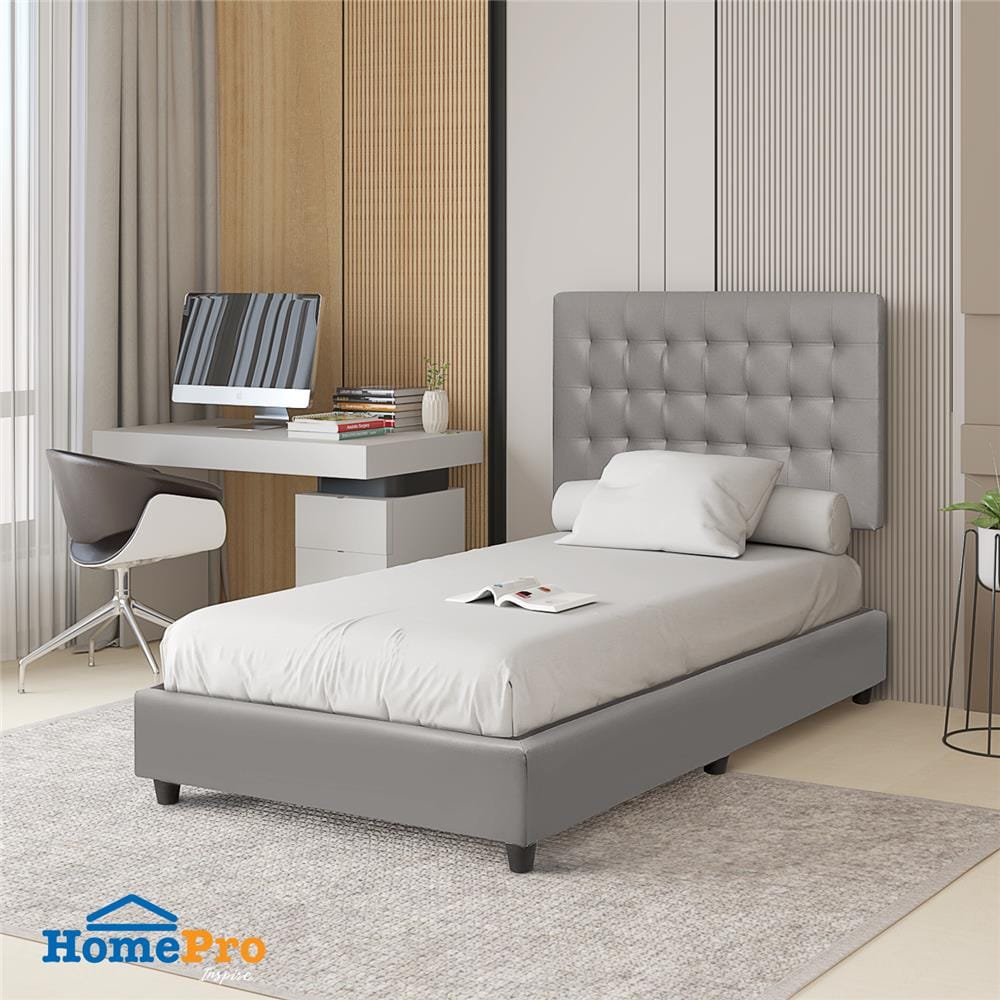 ฐานรองหัวเตียง 3.5 ฟุต HOME LIVING STYLE MUNICH สีเทาอ่อน
