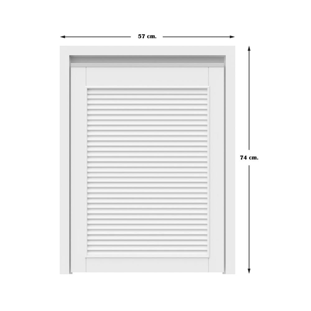 บานถังแก๊สเกล็ดเต็ม JUPITER ACADIA 53x72 ซม. สีขาว