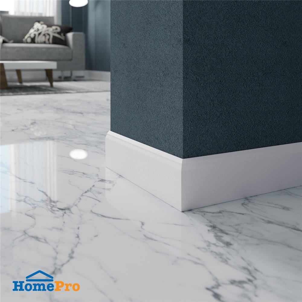 บัวพื้น PS CROBERN LD-3601 9.5x300x1.2 ซม. สีขาว