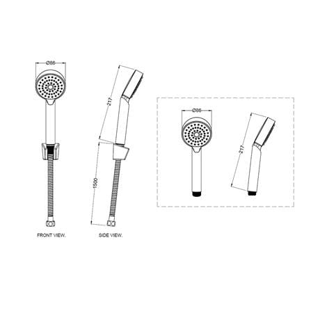 ชุดฝักบัวสายอ่อน 1 ระดับ HAFELE รุ่น 495.60.681 สีโครม_1