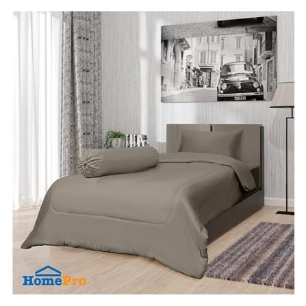 ชุดผ้าปูที่นอน 3.5 ฟุต 4 ชิ้น HOME LIVING STYLE CLINIC สีเทา_0