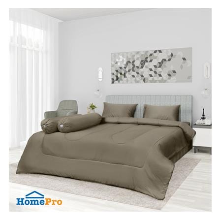 ชุดผ้าปูที่นอน 6 ฟุต 6 ชิ้น HOME LIVING STYLE CLINIC สีเทา_0