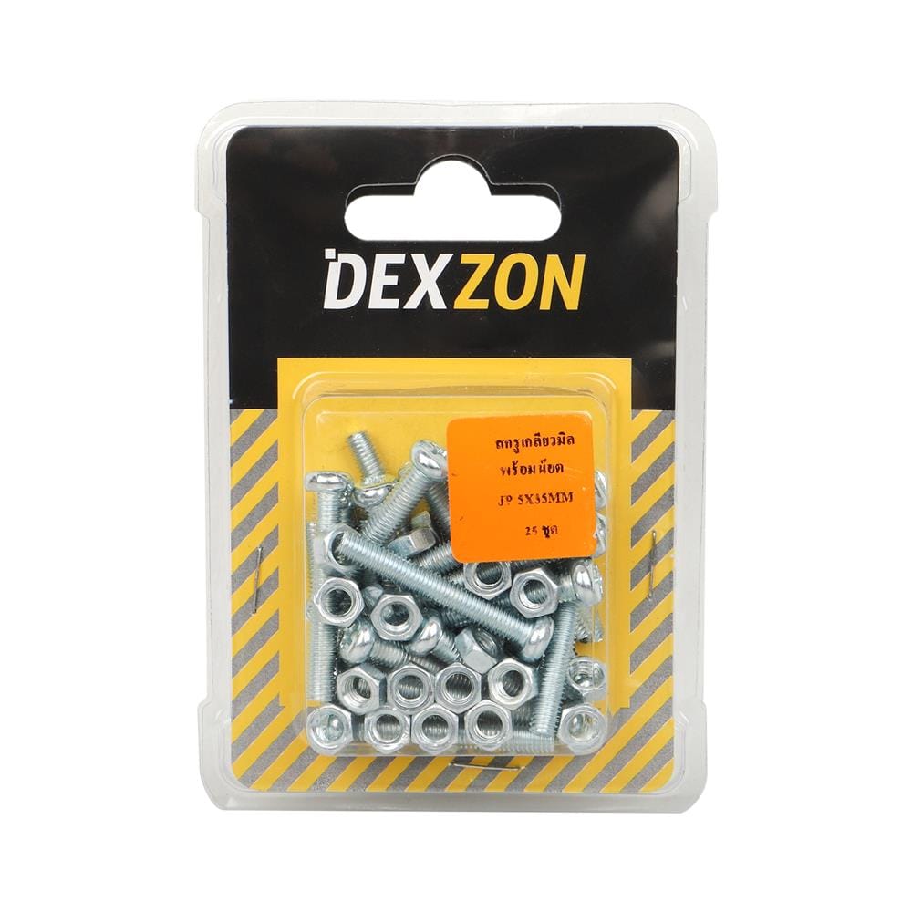 สกรูเกลียวมิลน็อต JP DEXZON 5X35 มม. 25 ตัว