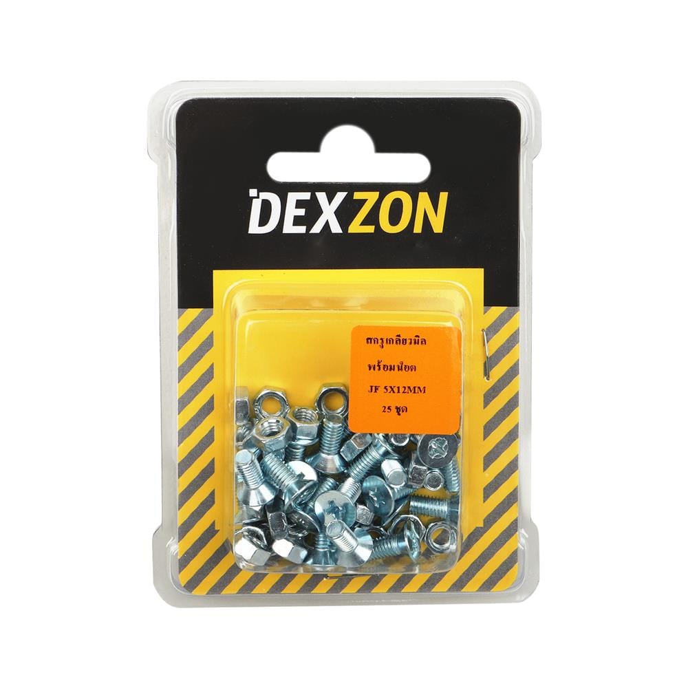 สกรูเกลียวมิลน็อต JF DEXZON 5X12 มม. 25 ตัว