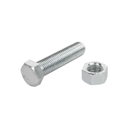 สกรูหัวหกเหลี่ยมพร้อมน็อต DEXZON 12X50 มม. 2 ชิ้น/แพ็ก_0