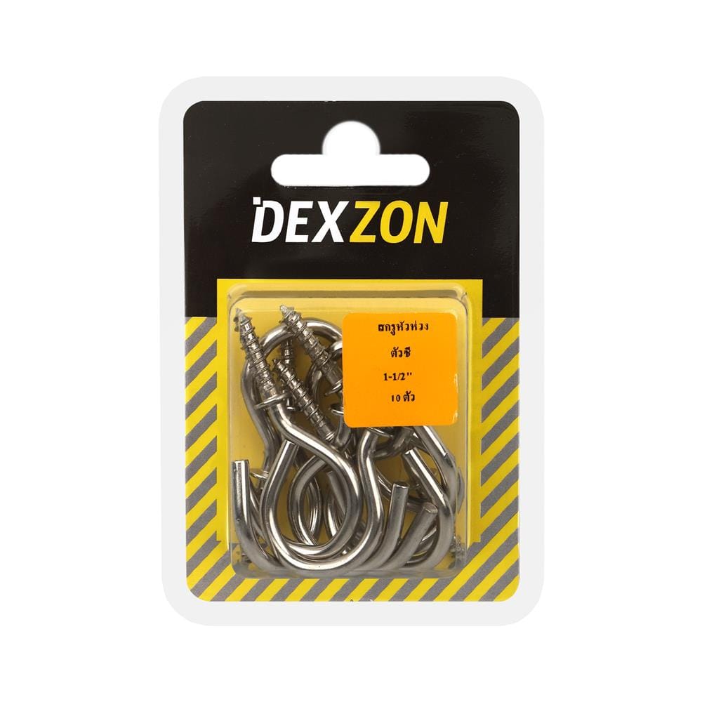 สกรูหัวห่วงตัวซี DEXZON 1-1/2 นิ้ว 10 ตัว
