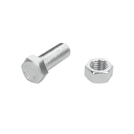 สกรูหัวหกเหลี่ยมพร้อมน็อต DEXZON 10X25 มม. 2 ชิ้น/แพ็ก