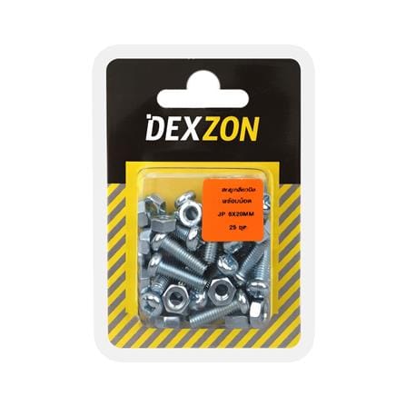สกรูเกลียวมิลน็อต JP DEXZON 6X20 มม. 25 ตัว_1