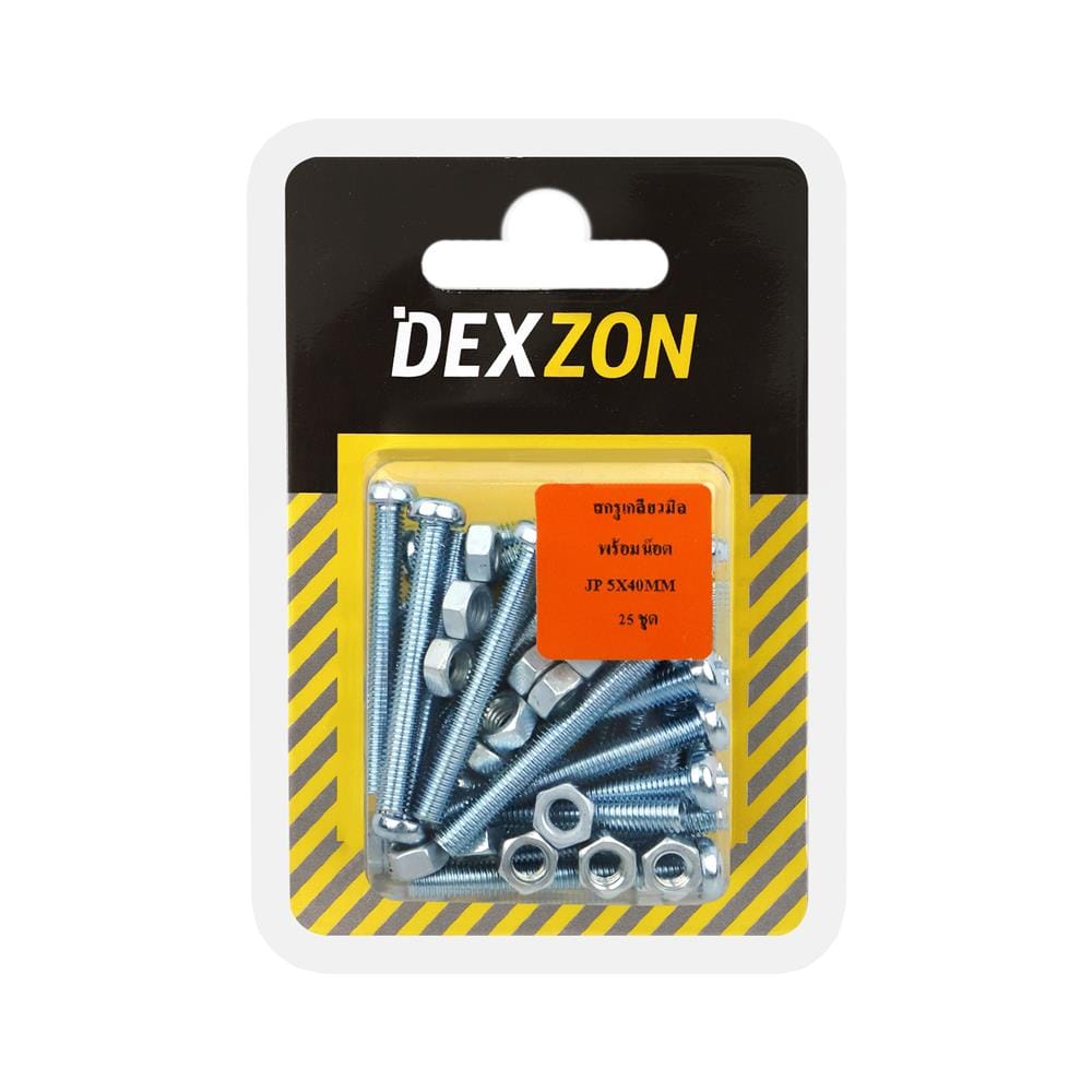 สกรูเกลียวมิลน็อต JP DEXZON 5X40 มม. 25 ตัว