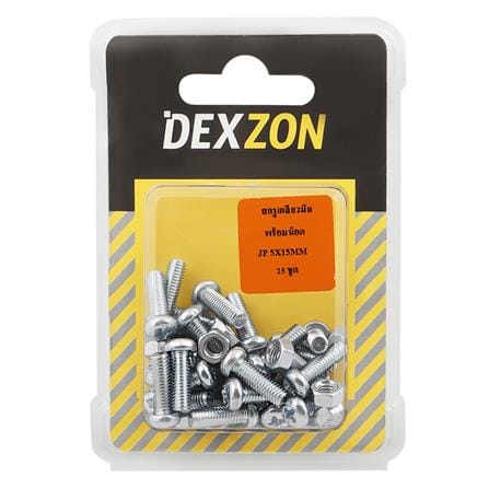 สกรูเกลียวมิลน็อต JP DEXZON 5X15 มม. 25 ตัว_1