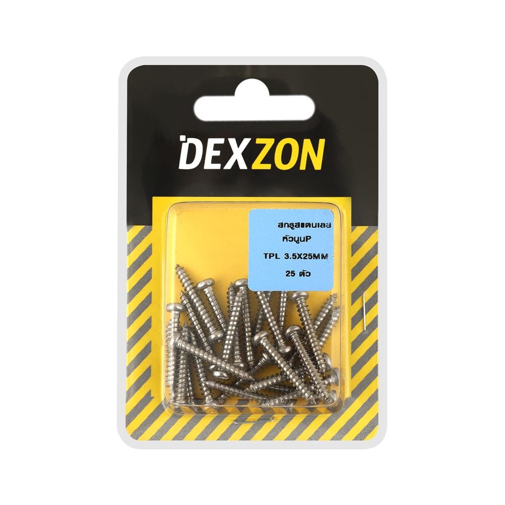 สกรูเกลียวปล่อย TP DEXZON 3.5X25 มม. 25ตัว