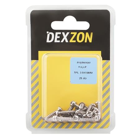 สกรูเกลียวปล่อย สเตนเลส TP DEXZON 3.5x15 มม. (25 ตัว)_1